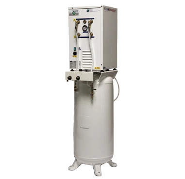 The NITRO-DRAUGHT 1200 membrane nitrogen generator, a stainless steel cabinet with gauges on the front.